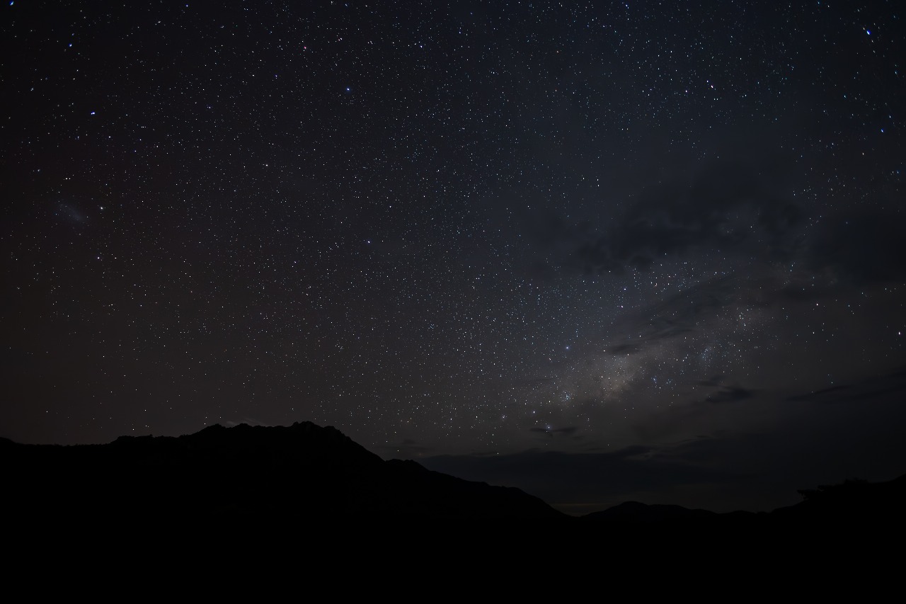 Céu estrelado, visto do deck superior
